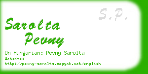 sarolta pevny business card